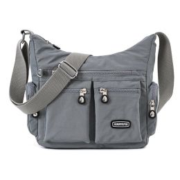 Women Shoulder Bags Multiple Pockets Waterproof Crossbody Bags (Option: Silver grey)