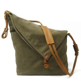 Crossbody retro art cloth bag (Option: Military Green)