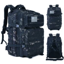 Outdoor Mountaineering Bag Tactical Leisure Bag Army Fan Travel Computer Bag Individual Soldier Package (Option: Black CP)