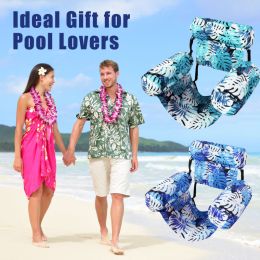 2 Pack Inflatable Pool Floats Inflatable Hammocks Floating Lounge Chairs For Party Summer Water Beach Lake (Option: GreenRoyalBlue)