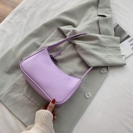 Simple and versatile net red underarm bag (Option: Purple)