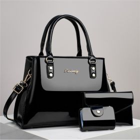 Portable Women's Fashion Shoulder Messenger Bag (Option: Black)