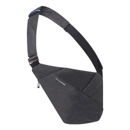 Digital Storage Canvas Chest Bag Crossbody Multi-functional Business Close Shoulder Anti-theft Package (Option: Dark Gray Right Shoulder)