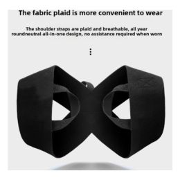 Fitness Heavy Shoulder Straps, Adjustable Fitness Posture Corrector Training Straps, Back Straightener Posture Corrector For Men Weight Training, (Option: S)